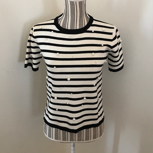 Zara Tops - Zara Pearl Embellished Knit Top